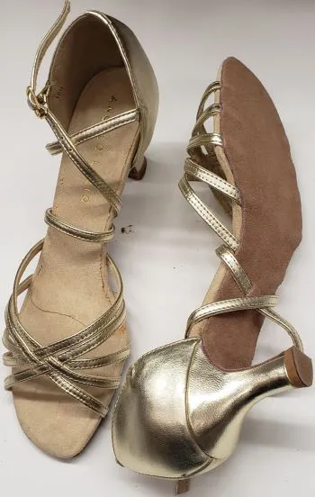 2" Susie -- Women's Latin Ballroom Sandal -- Gold