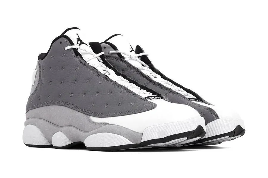 AJ 13 Retro Men's Basketball Sneakers White-Grey