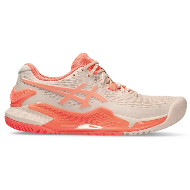 Asics Resolution 9 Women Tennis Shoes - Pear Pink/Sun Coral