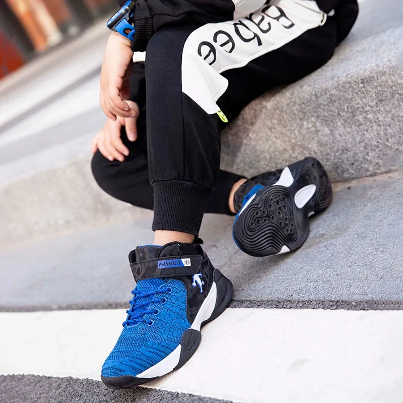 Boys Girls Basketball Shoes Brand Kids Sneakers High Quality Breathable Non-slip Sport Trainer Shoes