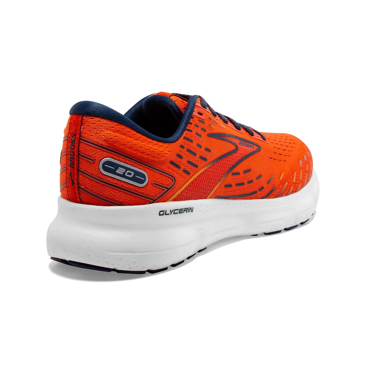 Brooks Glycerin 20 (Mens) - Orange/Titan/Flame