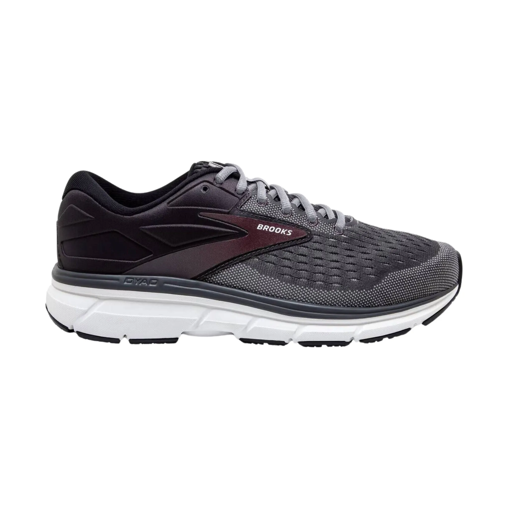 Brooks Men's Dyad 11 Road Running Shoes - Blackened Pearl/Alloy/Red - ONLINE STORE CREDIT/EXCHANGE ONLY