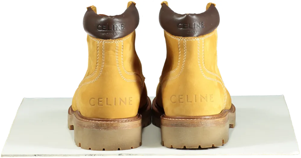 Celine Tan Kurt High Lace-up Boots with logo heel  EU 39 UK 6