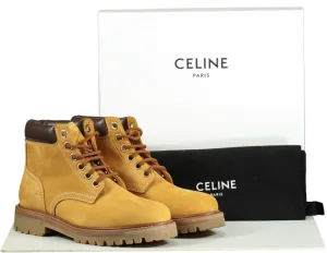 Celine Tan Kurt High Lace-up Boots with logo heel  EU 39 UK 6