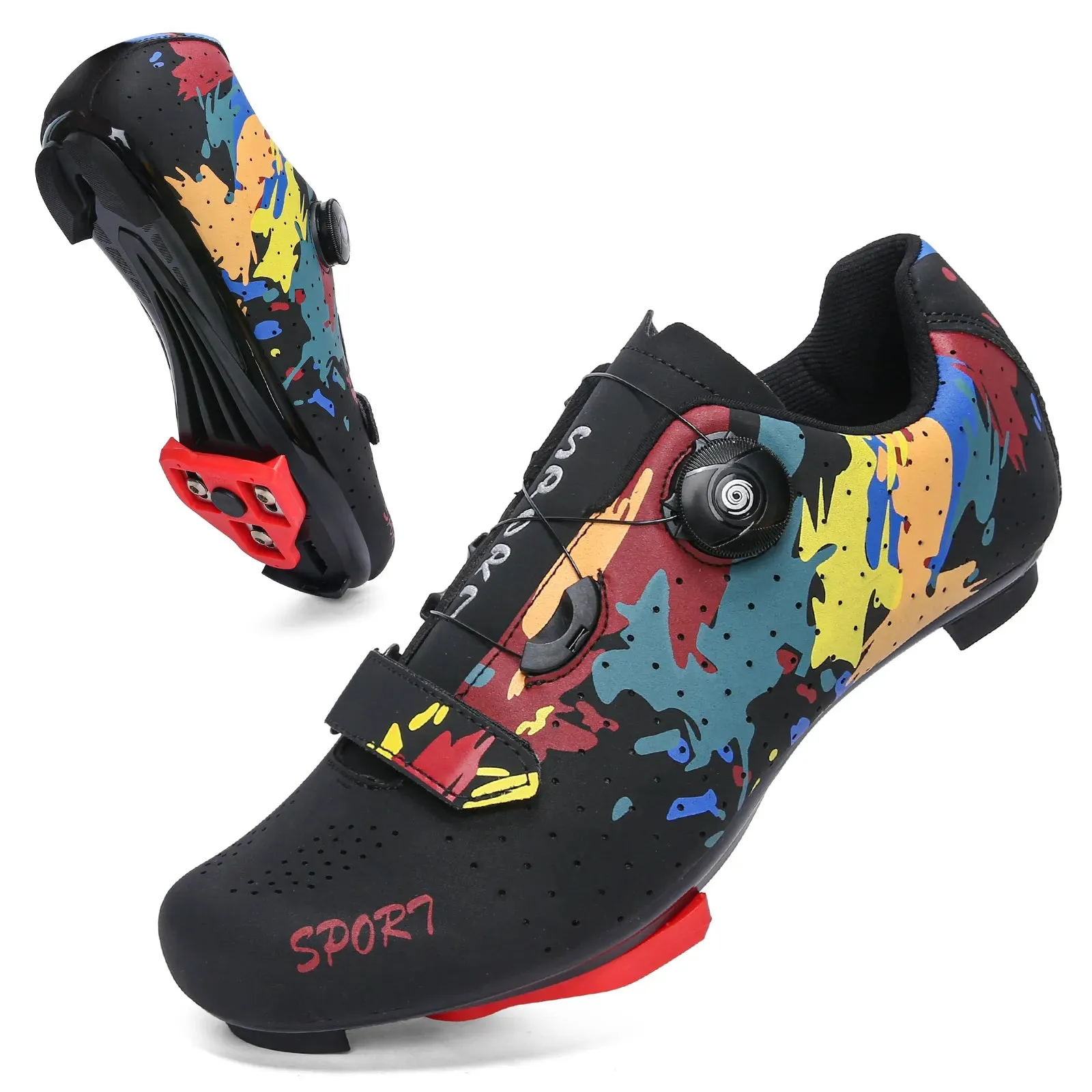 Cycling Shoes MTB Men SPD Road Dirt Bike Shoes Route Cleat Flat Sneaker Racing Women Bicycle Mountain Biking Shoes