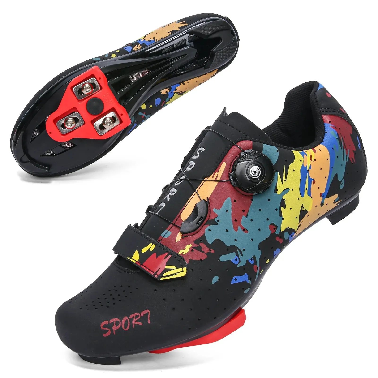 Cycling Shoes MTB Men SPD Road Dirt Bike Shoes Route Cleat Flat Sneaker Racing Women Bicycle Mountain Biking Shoes