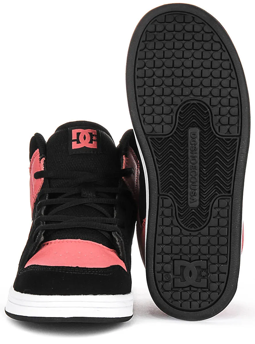 Dc Shoes Manteca 4 Hi In Black Red For Youth