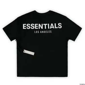 Fear of God Essentials 3M Reflective LA Exclusive Tee Black