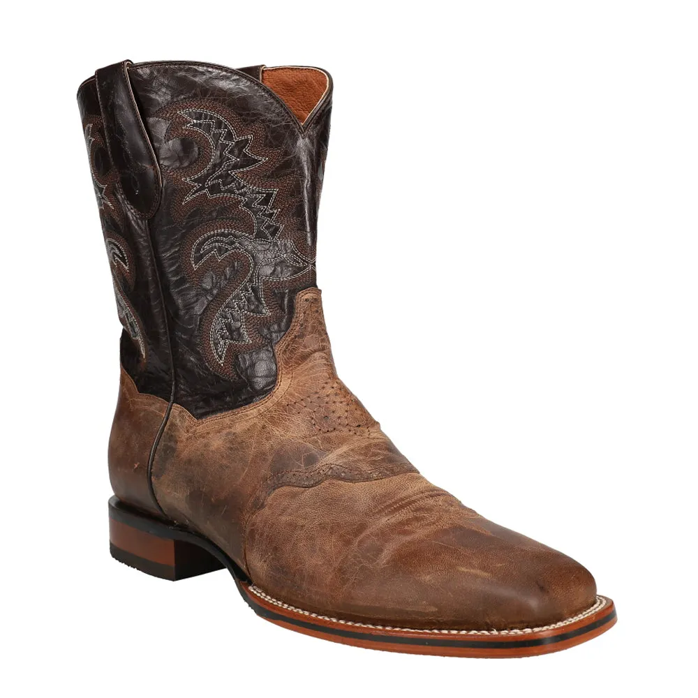 Franklin Embroidered Square Toe Cowboy Boots