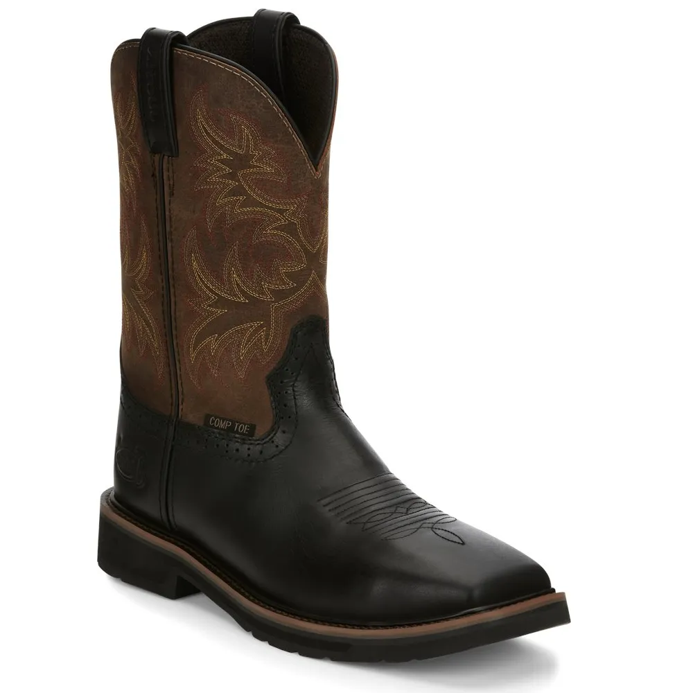 Justin Boots Driller Comp Toe |  Style SE4818 Color Black