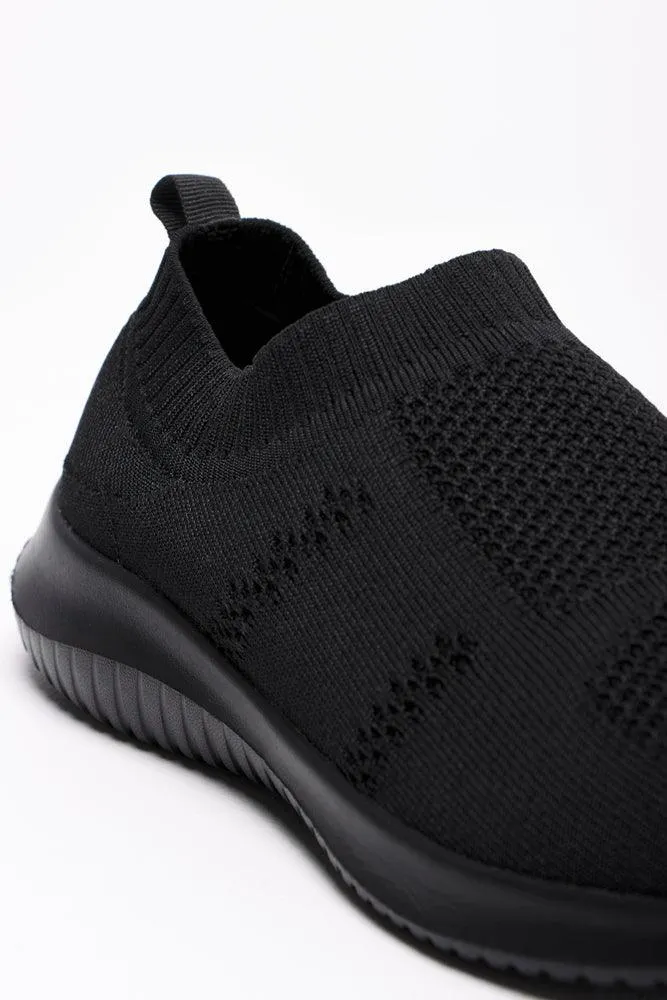 Knitted Trainer Black