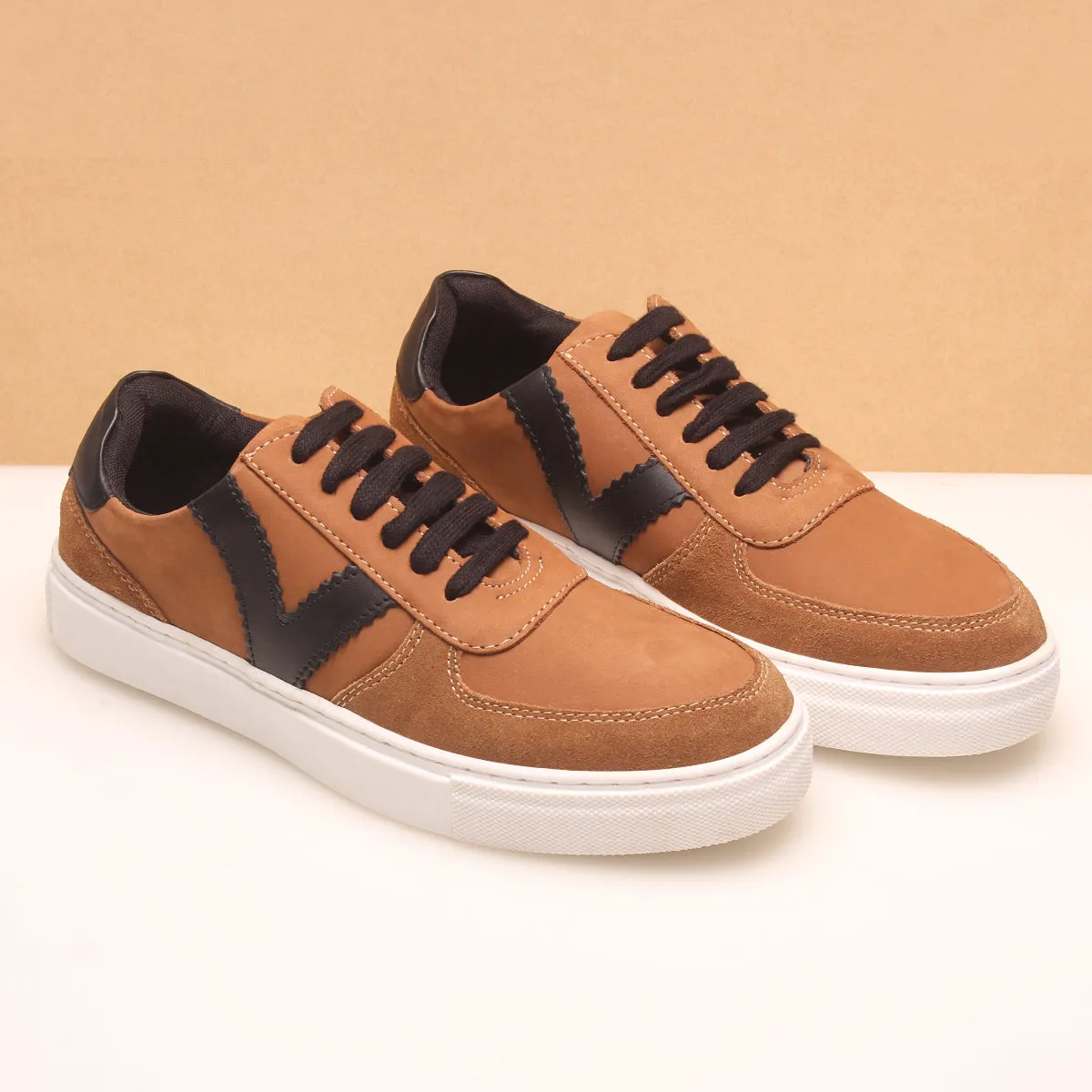 Mens "TRIBIA"Lace Up Leather Trainers