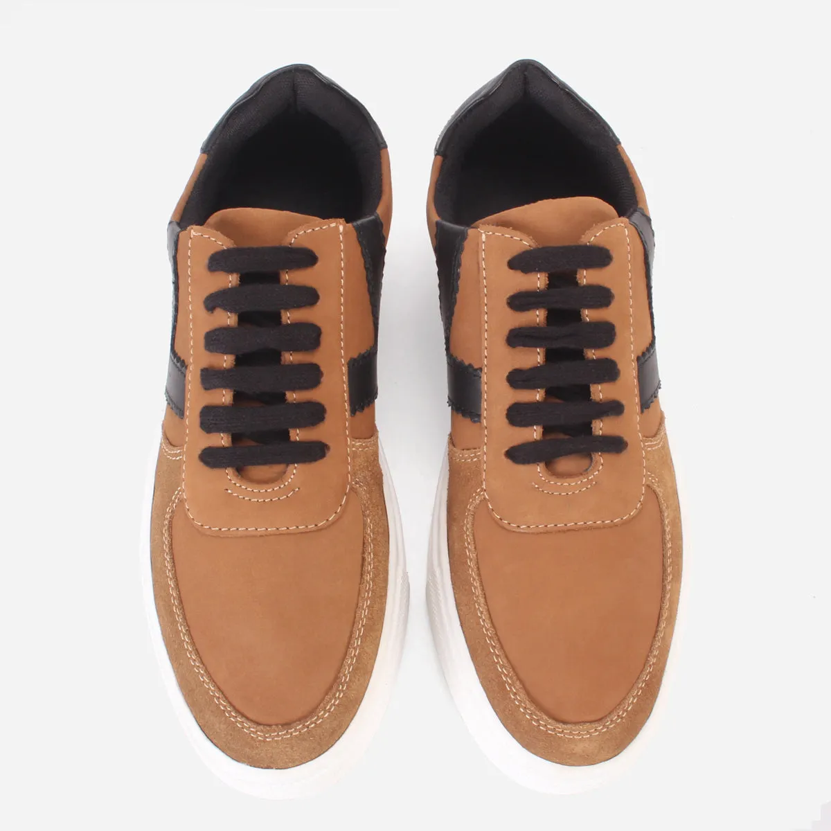 Mens "TRIBIA"Lace Up Leather Trainers