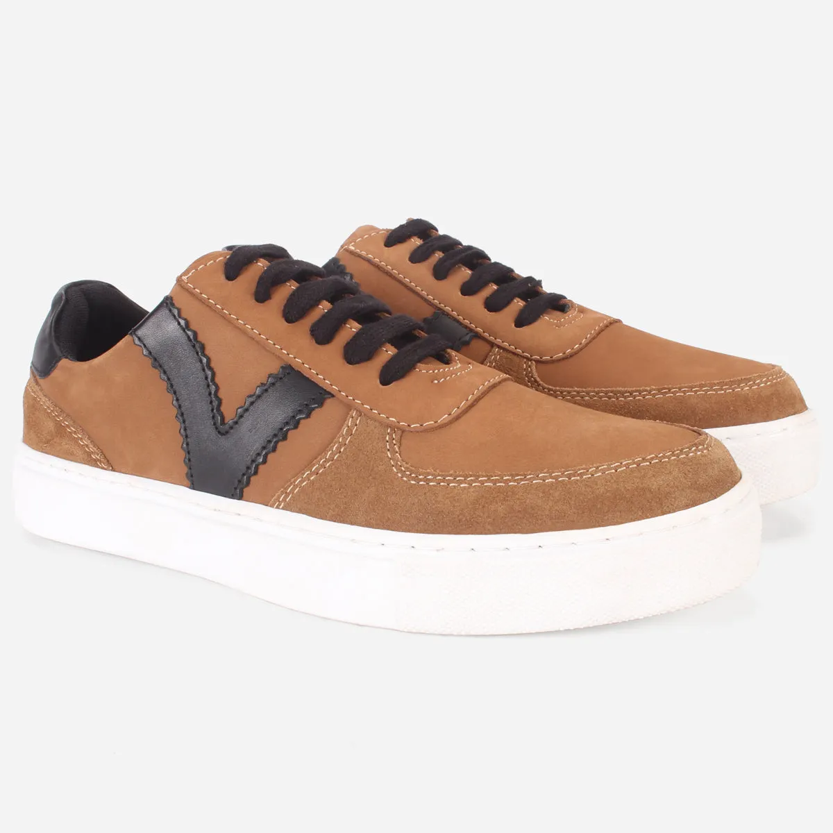 Mens "TRIBIA"Lace Up Leather Trainers