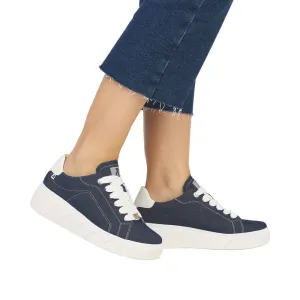 Rieker Evolution W0501-14 Ozean Denim Flatform Trainers