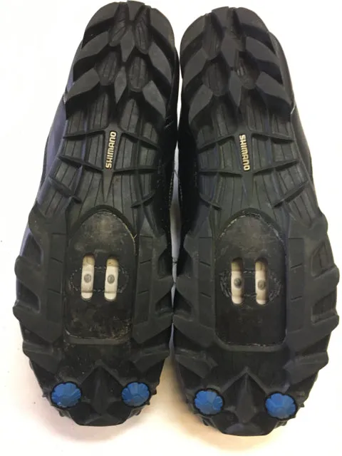 Used Shimano SPD Black/Blue/Silver Sr 8.5 Biking Shoes