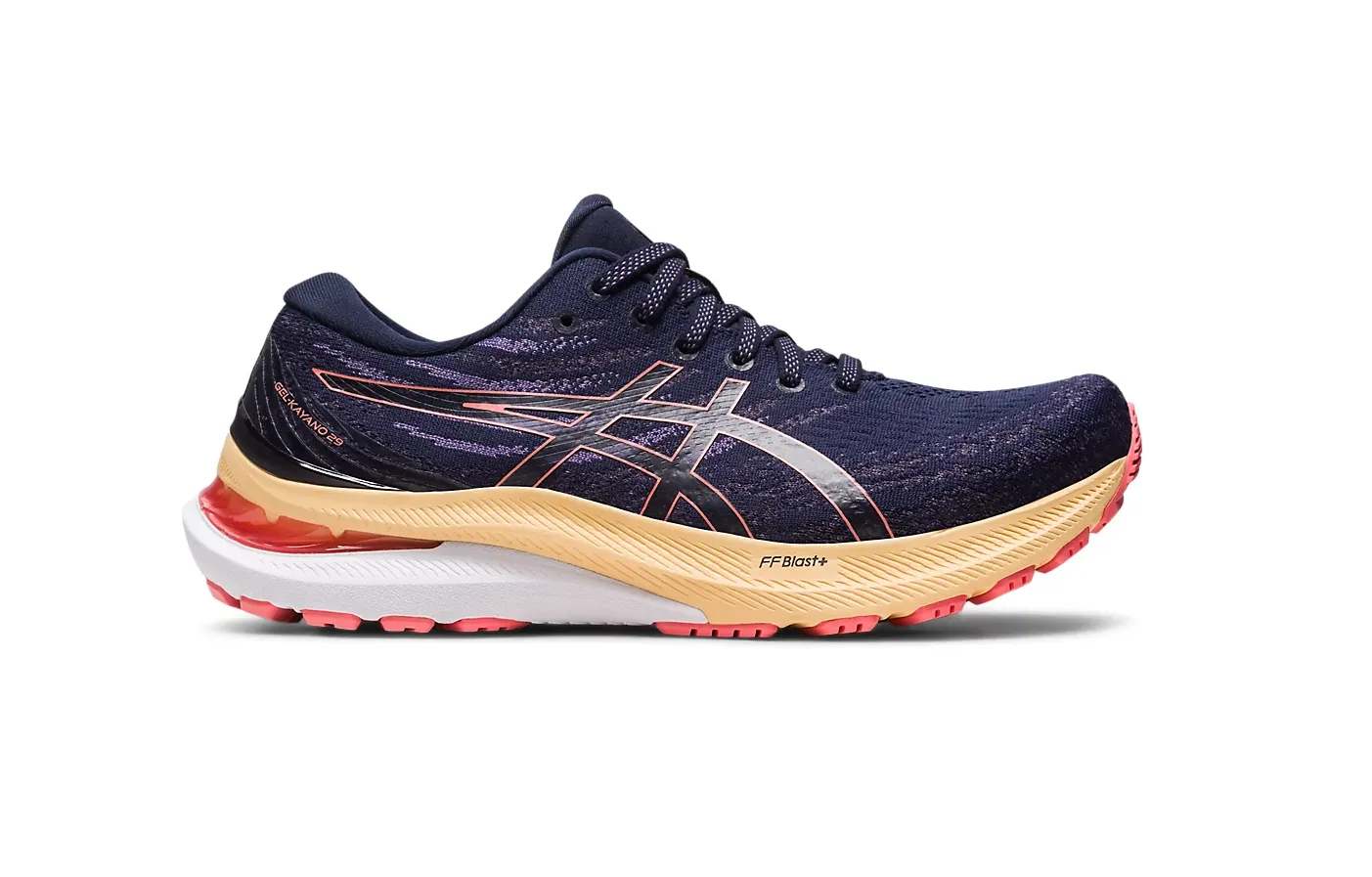 Womens Asics Gel-Kayano 29 Midnight/ Papaya Athletic Running Shoes